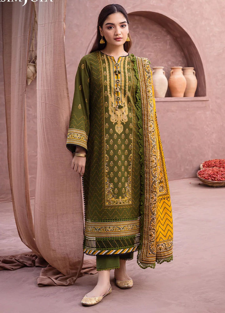 Asim Jofa Printed Lawn Suits Unstitched 3 Piece AJ24P AJUB-01 - Summer Collection