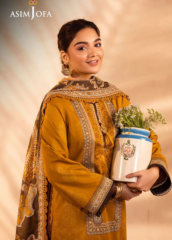 Asim Jofa Printed Lawn Suits Unstitched 3 Piece AJ24P AJUB-06 - Summer Collection
