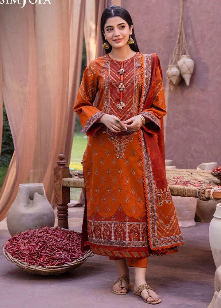 Asim Jofa Printed Lawn Suits Unstitched 3 Piece AJ24P AJUB-07 - Summer Collection