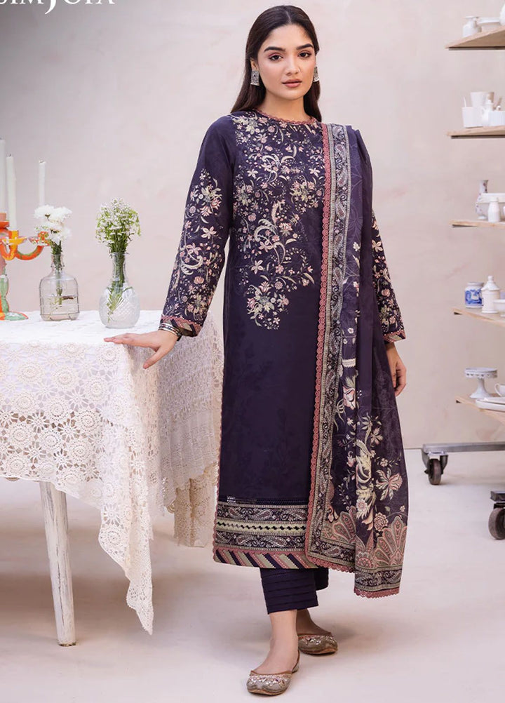 Asim Jofa Printed Lawn Suits Unstitched 3 Piece AJ24P AJUB-08 - Summer Collection