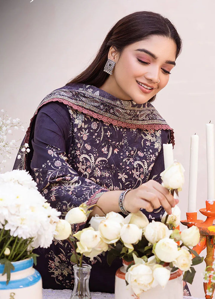 Asim Jofa Printed Lawn Suits Unstitched 3 Piece AJ24P AJUB-08 - Summer Collection