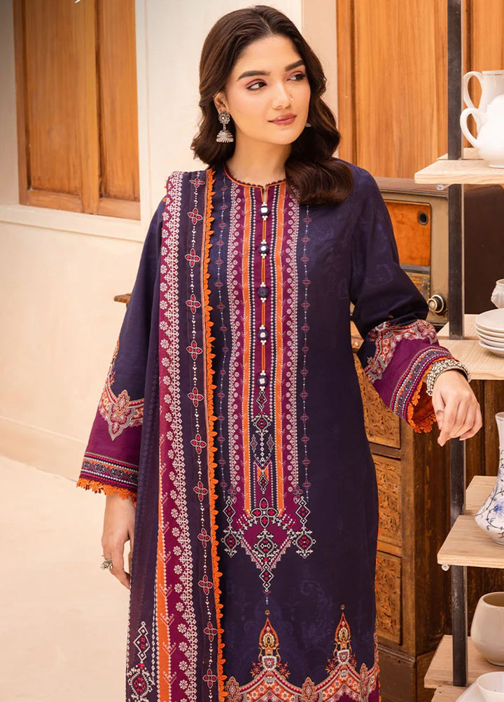 Asim Jofa Printed Lawn Suits Unstitched 3 Piece AJ24P AJUB-09 - Summer Collection