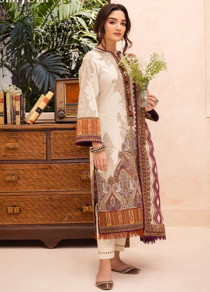 Asim Jofa Printed Lawn Suits Unstitched 3 Piece AJ24P AJUB-11 - Summer Collection