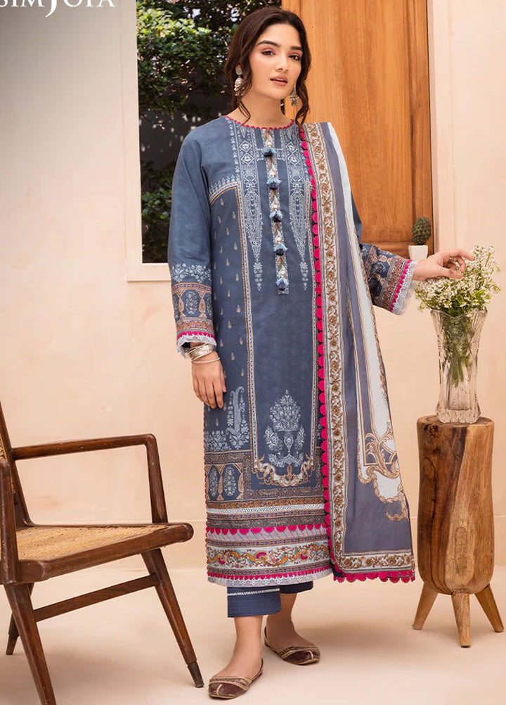 Asim Jofa Printed Lawn Suits Unstitched 3 Piece AJ24P AJUB-14 - Summer Collection