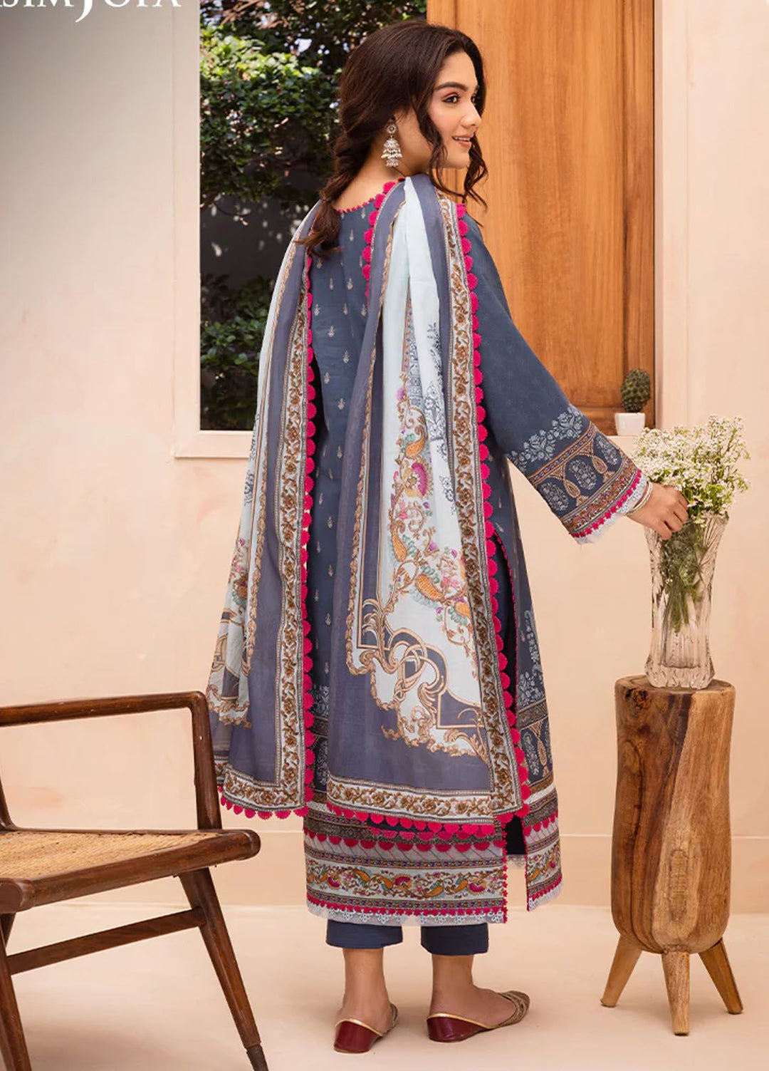 Asim Jofa Printed Lawn Suits Unstitched 3 Piece AJ24P AJUB-14 - Summer Collection