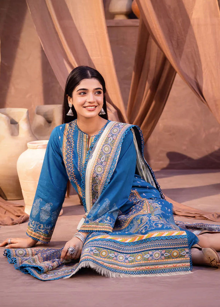 Asim Jofa Printed Lawn Suits Unstitched 3 Piece AJ24P AJUB-16 - Summer Collection