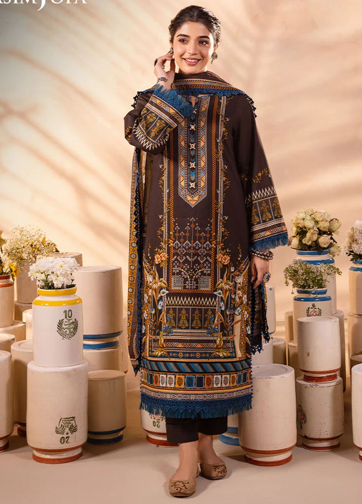 Asim Jofa Printed Lawn Suits Unstitched 3 Piece AJ24P AJUB-18 - Summer Collection