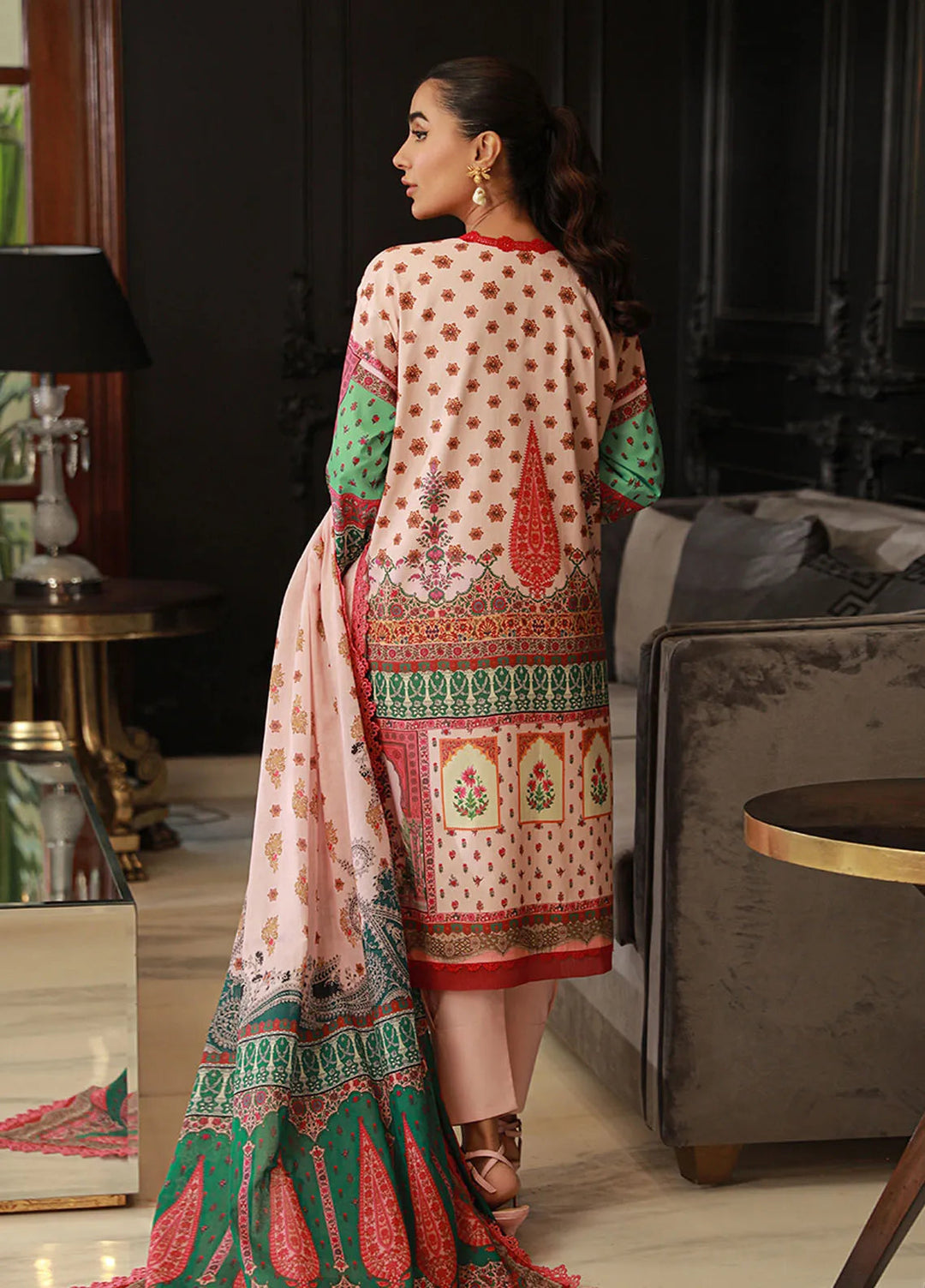 Asim Jofa Printed Lawn Suits Unstitched 3 Piece AJ24PU AJUN-02 - Summer Collection