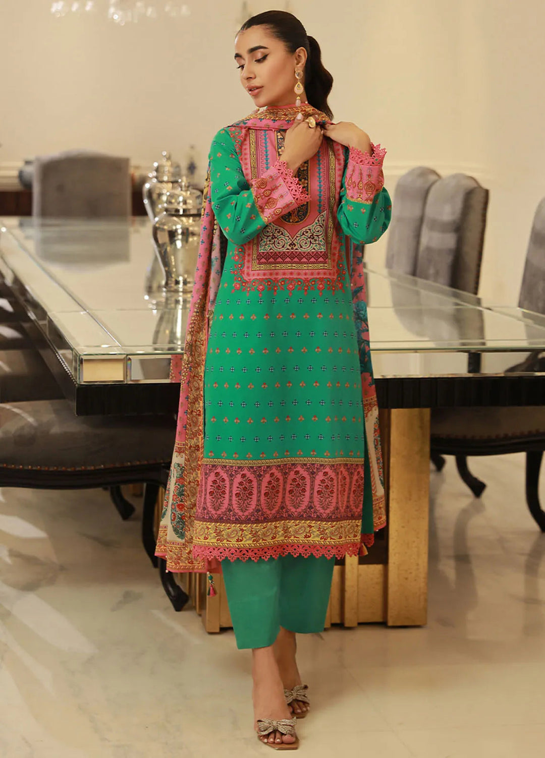 Asim Jofa Printed Lawn Suits Unstitched 3 Piece AJ24PU AJUN-03 - Summer Collection