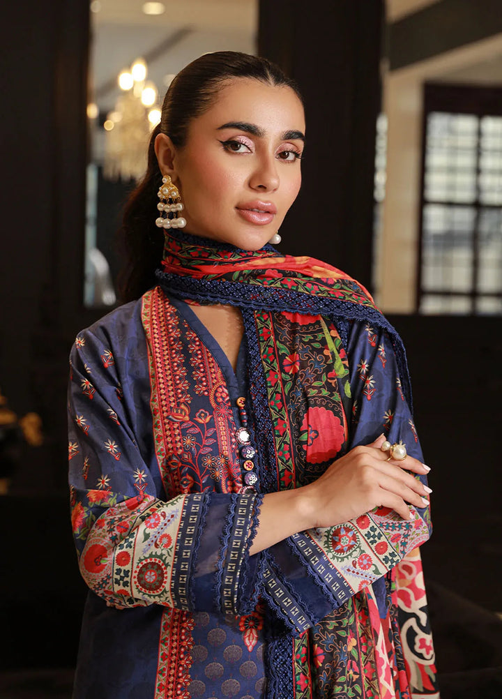 Asim Jofa Printed Lawn Suits Unstitched 3 Piece AJ24PU AJUN-07 - Summer Collection