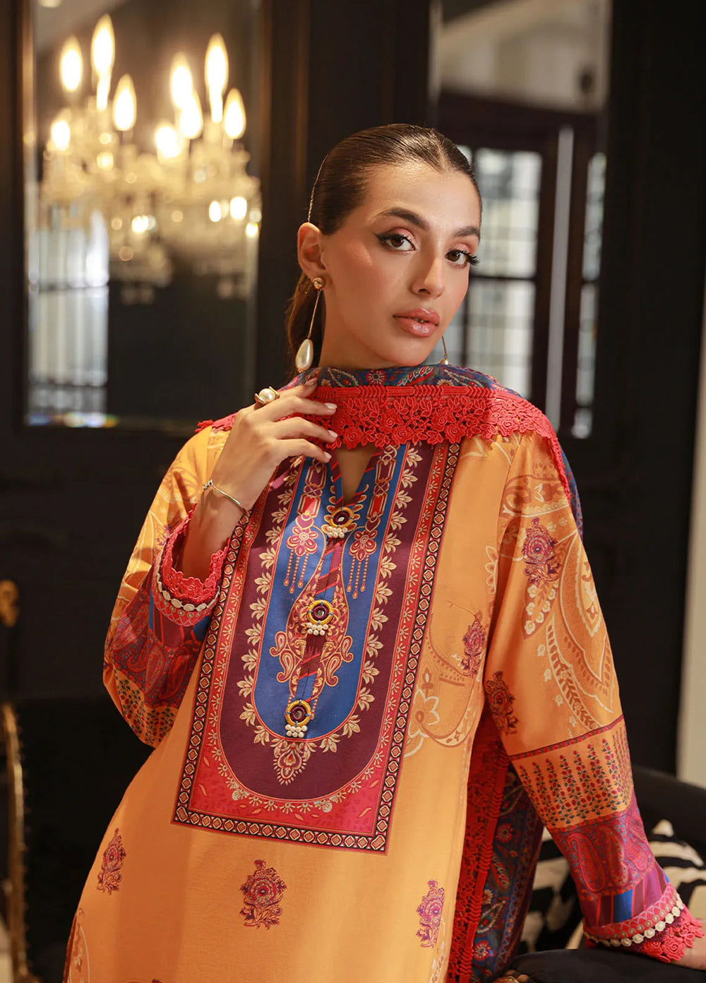 Asim Jofa Printed Lawn Suits Unstitched 3 Piece AJ24PU AJUN-09 - Summer Collection