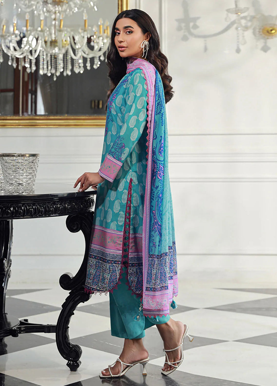 Asim Jofa Printed Lawn Suits Unstitched 3 Piece AJ24PU AJUN-11 - Summer Collection