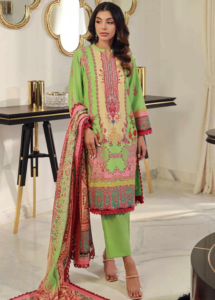 Asim Jofa Printed Lawn Suits Unstitched 3 Piece AJ24PU AJUN-13 - Summer Collection
