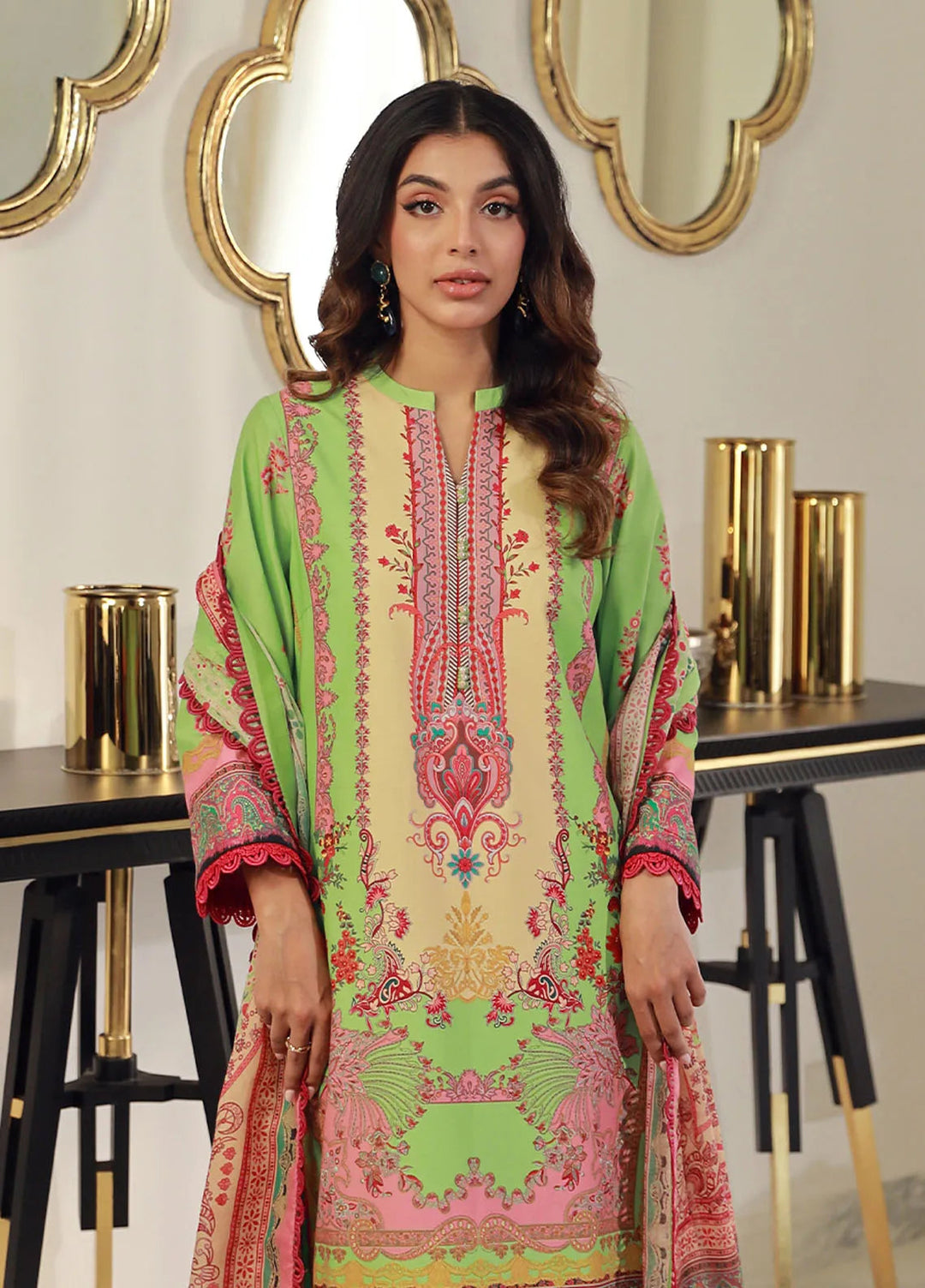 Asim Jofa Printed Lawn Suits Unstitched 3 Piece AJ24PU AJUN-13 - Summer Collection