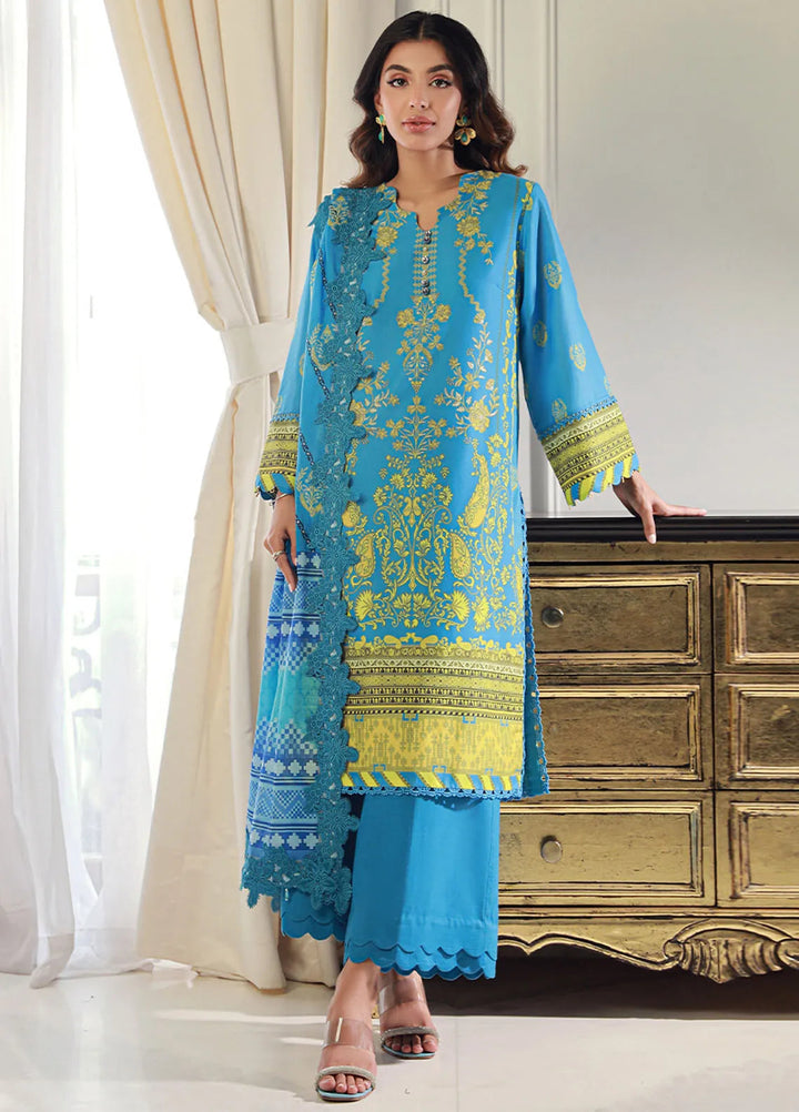 Asim Jofa Printed Lawn Suits Unstitched 3 Piece AJ24PU AJUN-16 - Summer Collection