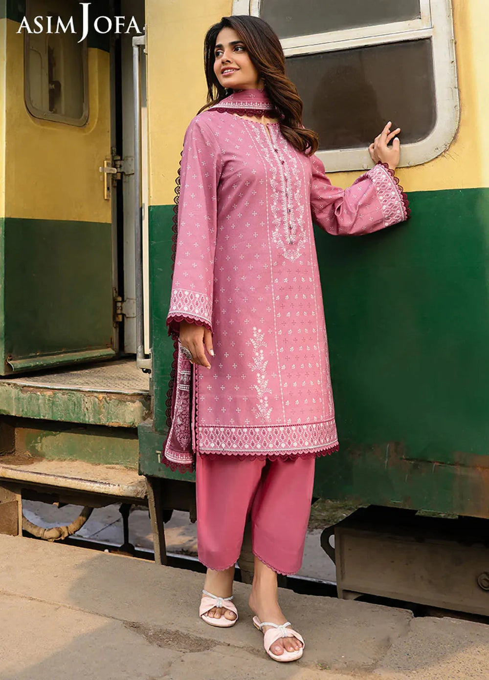 Asim Jofa Printed Lawn Suits Unstitched 3 Piece AJ25EE AJUBF-67 - Summer Collection
