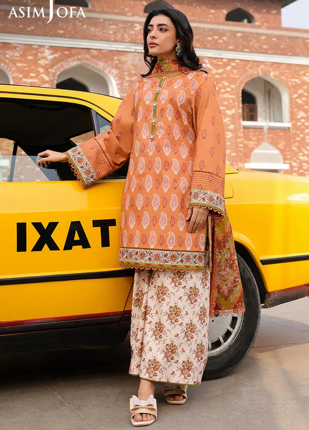 Asim Jofa Printed Lawn Suits Unstitched 3 Piece AJ25EE AJUBF-70 - Summer Collection