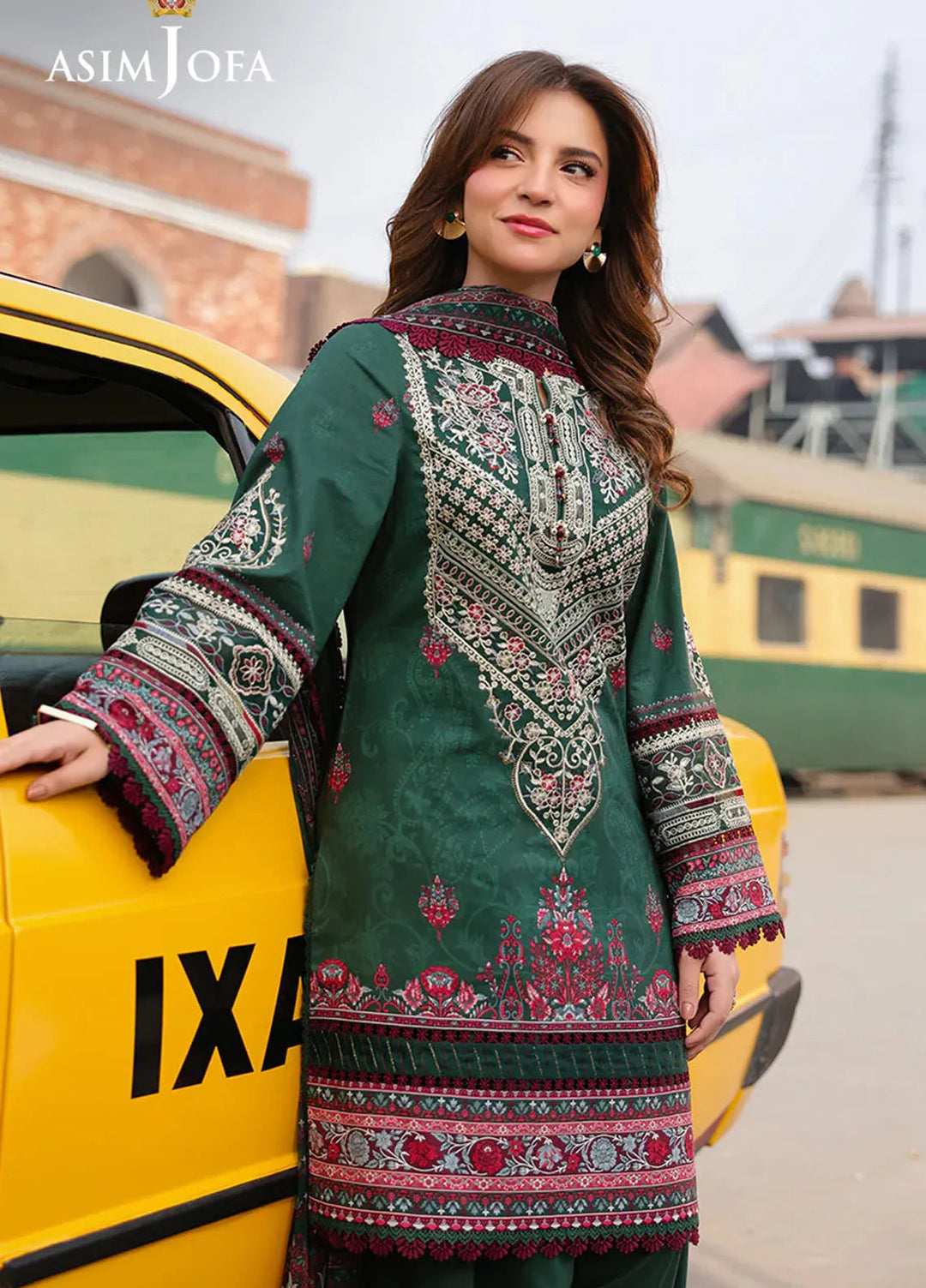 Asim Jofa Embroidered Lawn Suits Unstitched 3 Piece AJ25ES AJUBF-41 - Summer Collection
