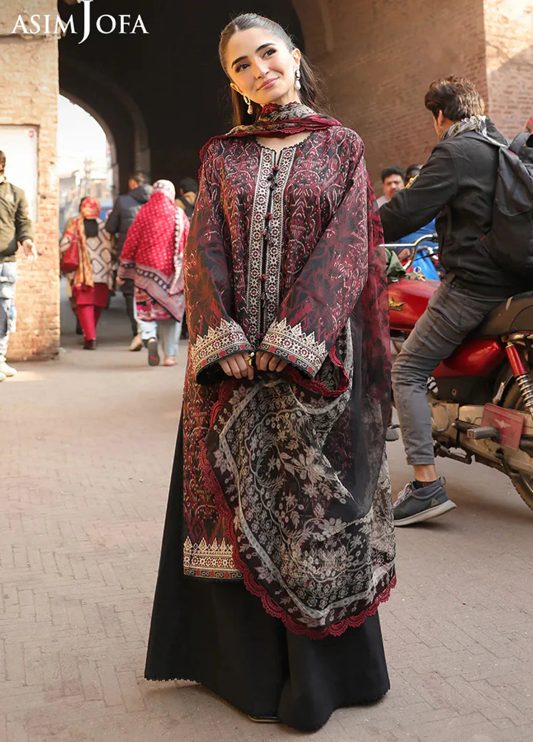 Asim Jofa Embroidered Lawn Suits Unstitched 3 Piece AJ25ES AJUBF-50 - Summer Collection