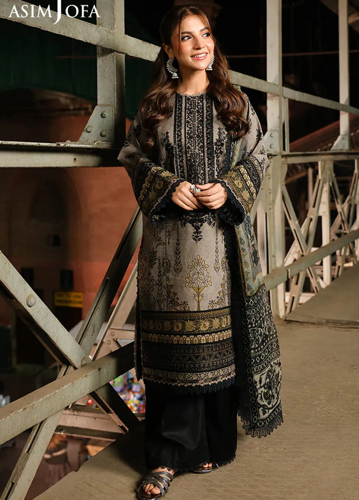 Asim Jofa Embroidered Lawn Suits Unstitched 3 Piece AJ25ES AJUBF-51 - Summer Collection