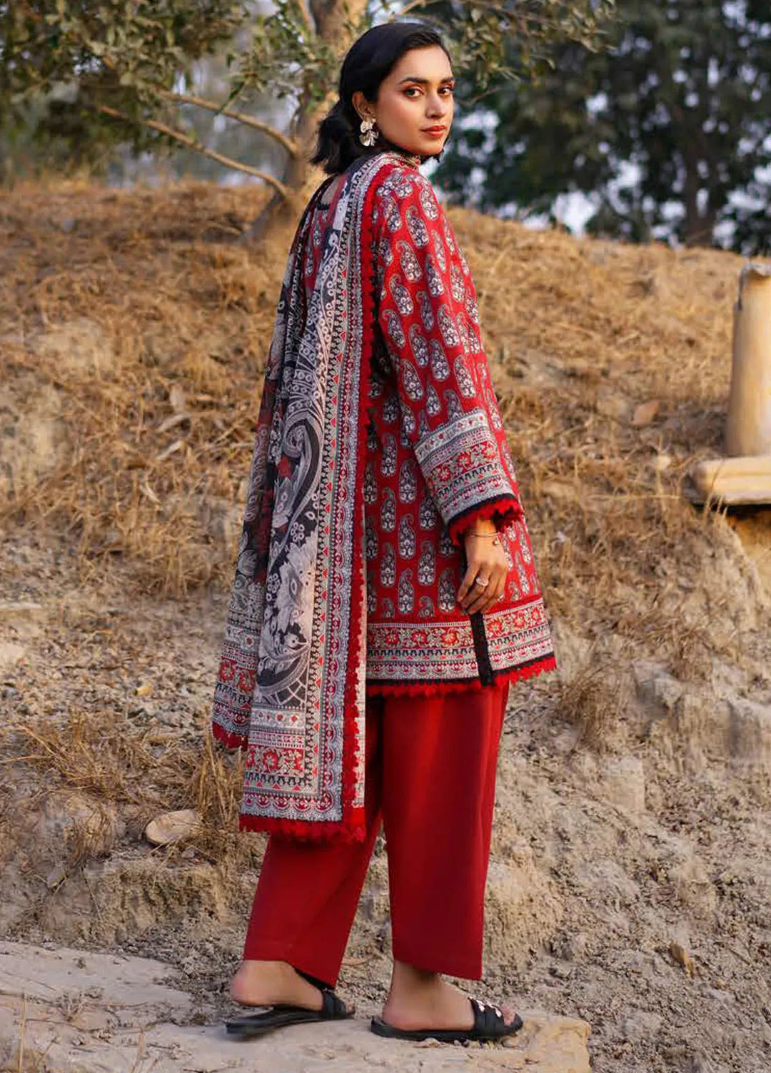 Asim Jofa Printed Lawn Suits Unstitched 3 Piece AJ25P1 AJUUB-01 - Summer Collection