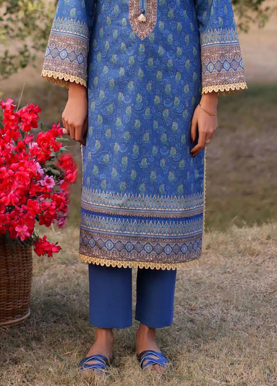 Asim Jofa Printed Lawn Suits Unstitched 3 Piece AJ25P1 AJUUB-03 - Summer Collection