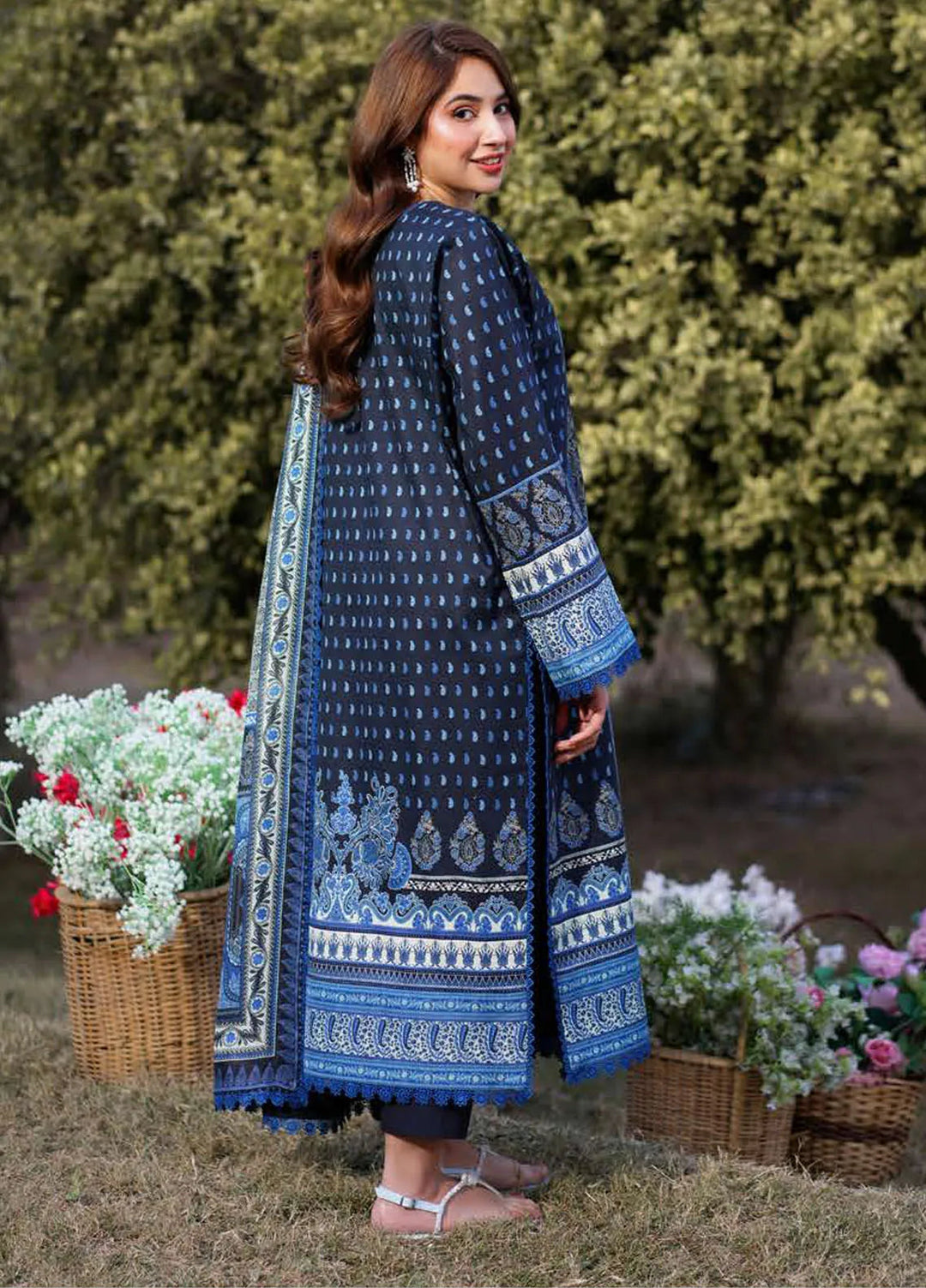 Asim Jofa Printed Lawn Suits Unstitched 3 Piece AJ25P1 AJUUB-05 - Summer Collection