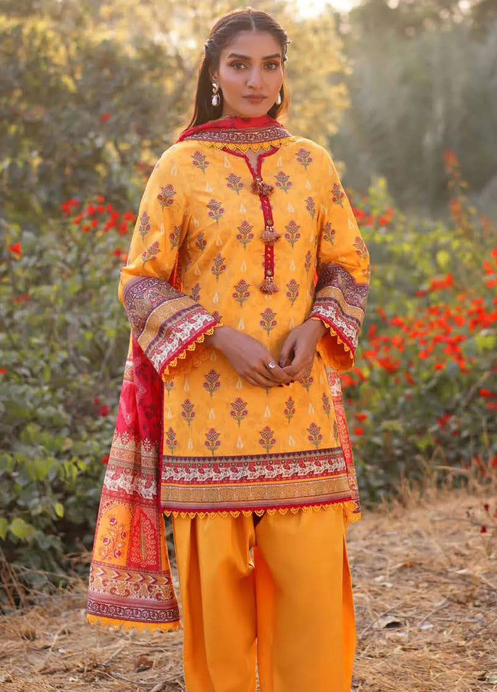 Asim Jofa Printed Lawn Suits Unstitched 3 Piece AJ25P1 AJUUB-06 - Summer Collection