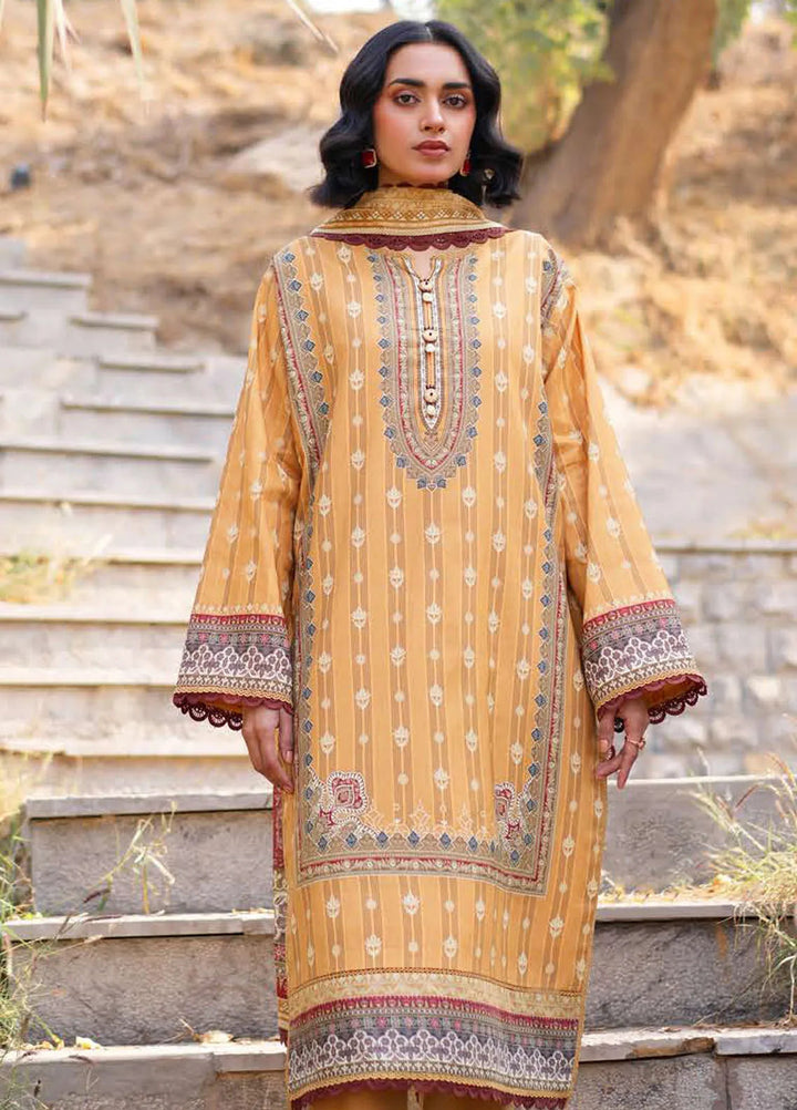 Asim Jofa Printed Lawn Suits Unstitched 3 Piece AJ25P1 AJUUB-07 - Summer Collection