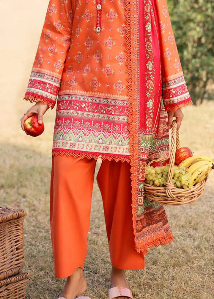 Asim Jofa Printed Lawn Suits Unstitched 3 Piece AJ25P1 AJUUB-08 - Summer Collection