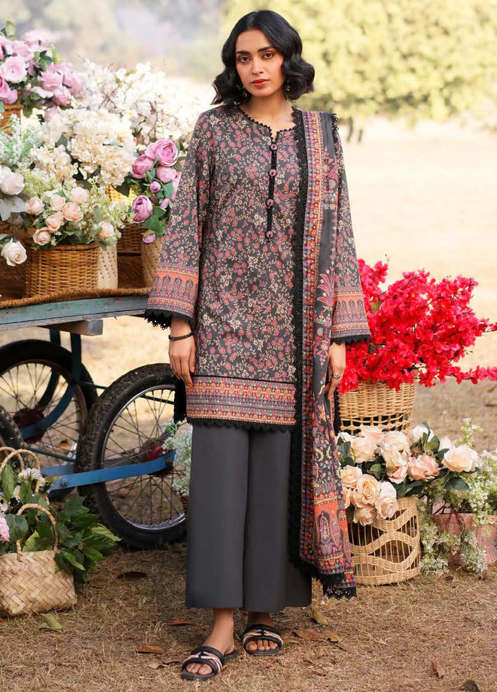 Asim Jofa Printed Lawn Suits Unstitched 3 Piece AJ25P1 AJUUB-09 - Summer Collection