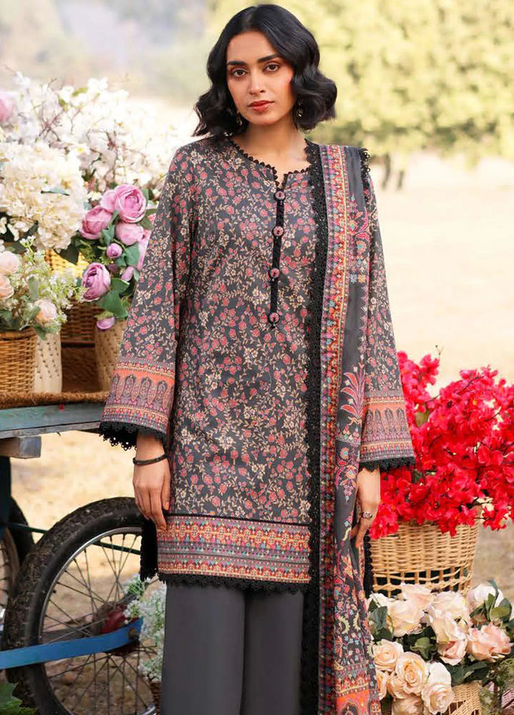 Asim Jofa Printed Lawn Suits Unstitched 3 Piece AJ25P1 AJUUB-09 - Summer Collection
