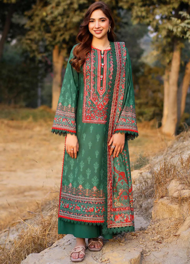 Asim Jofa Printed Lawn Suits Unstitched 3 Piece AJ25P2 AJUUB-11 - Summer Collection