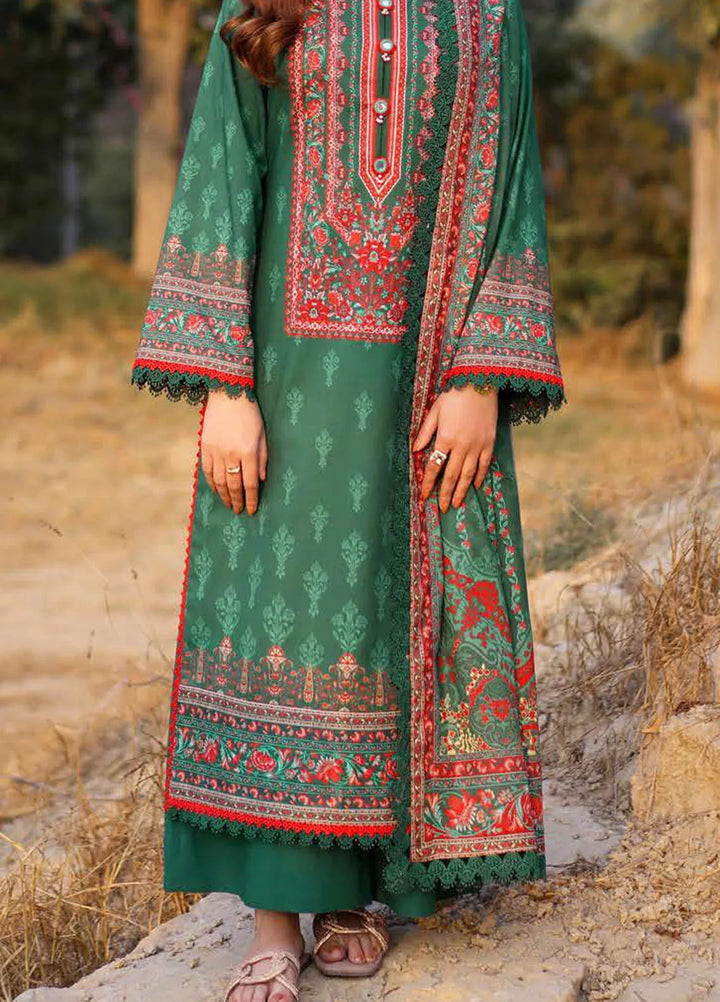 Asim Jofa Printed Lawn Suits Unstitched 3 Piece AJ25P2 AJUUB-11 - Summer Collection