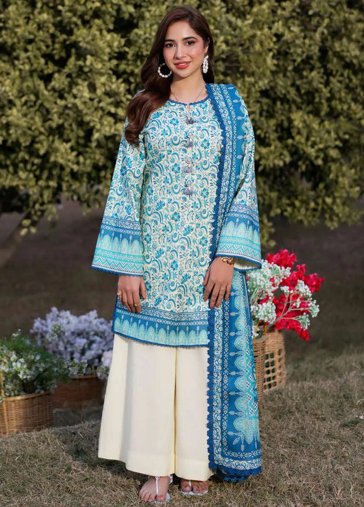 Asim Jofa Printed Lawn Suits Unstitched 3 Piece AJ25P2 AJUUB-13 - Summer Collection