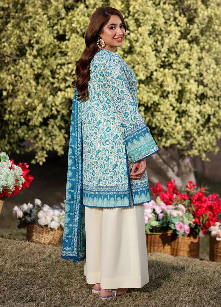 Asim Jofa Printed Lawn Suits Unstitched 3 Piece AJ25P2 AJUUB-13 - Summer Collection