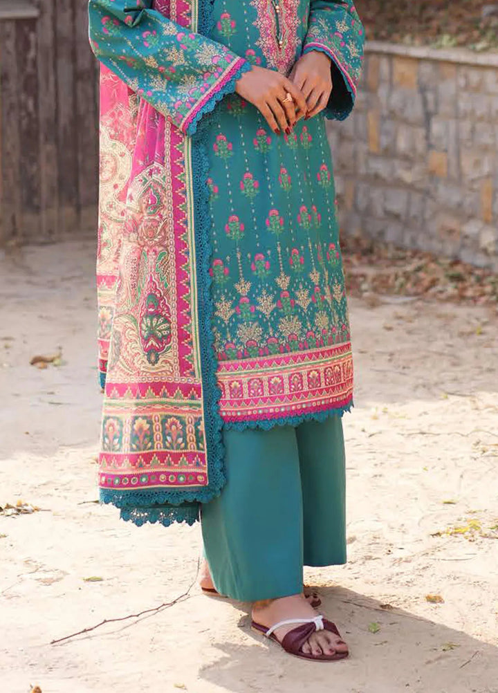 Asim Jofa Printed Lawn Suits Unstitched 3 Piece AJ25P2 AJUUB-14 - Summer Collection