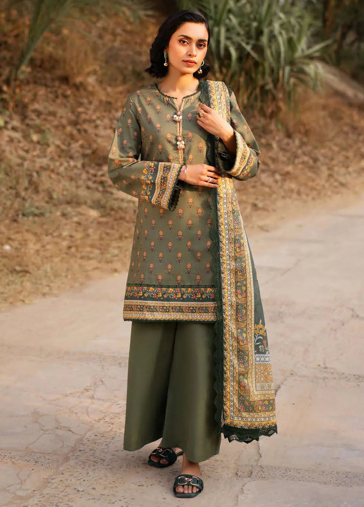 Asim Jofa Printed Lawn Suits Unstitched 3 Piece AJ25P2 AJUUB-15 - Summer Collection