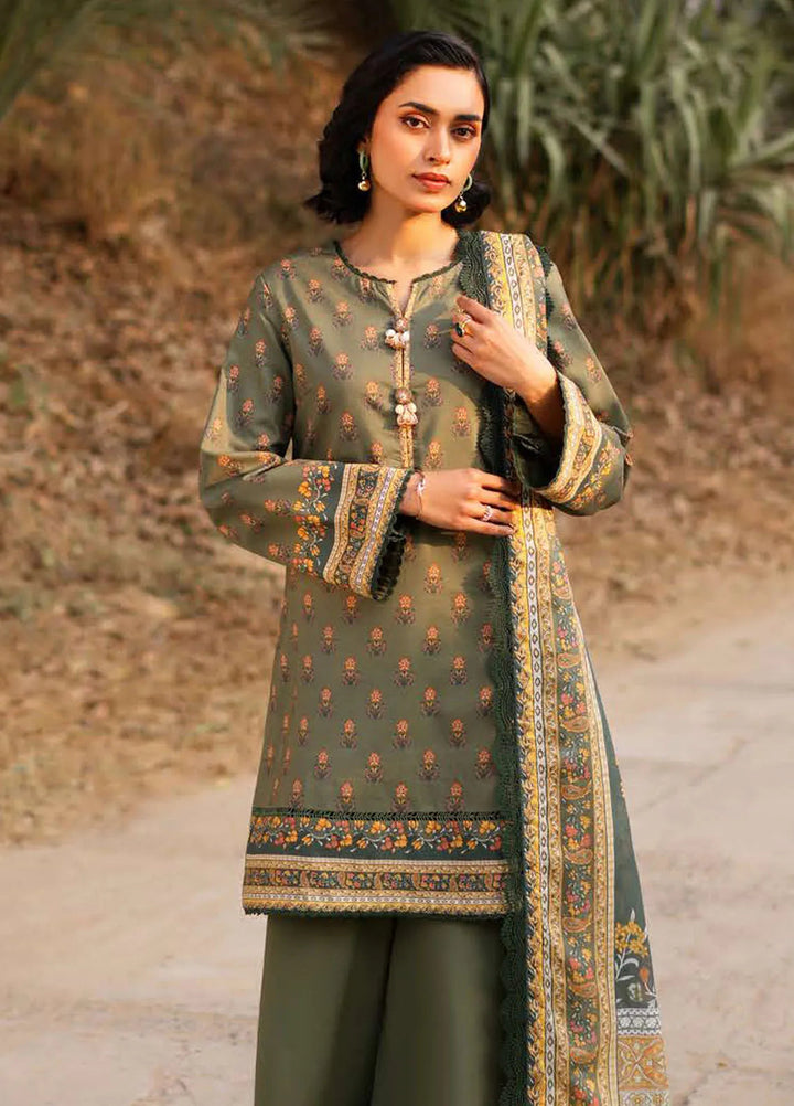 Asim Jofa Printed Lawn Suits Unstitched 3 Piece AJ25P2 AJUUB-15 - Summer Collection