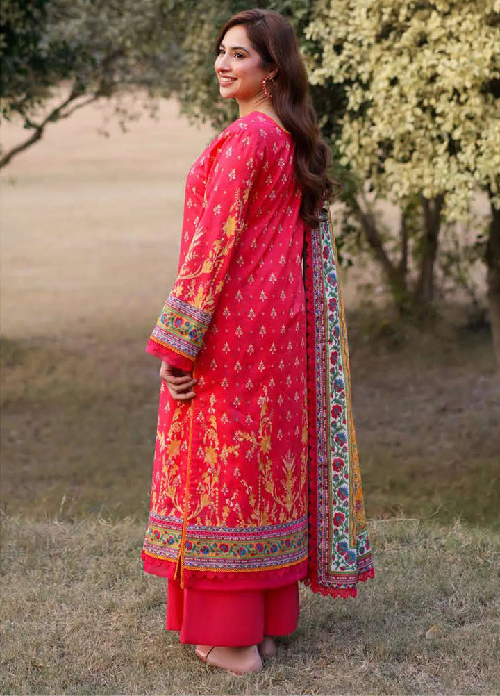 Asim Jofa Printed Lawn Suits Unstitched 3 Piece AJ25P2 AJUUB-16 - Summer Collection