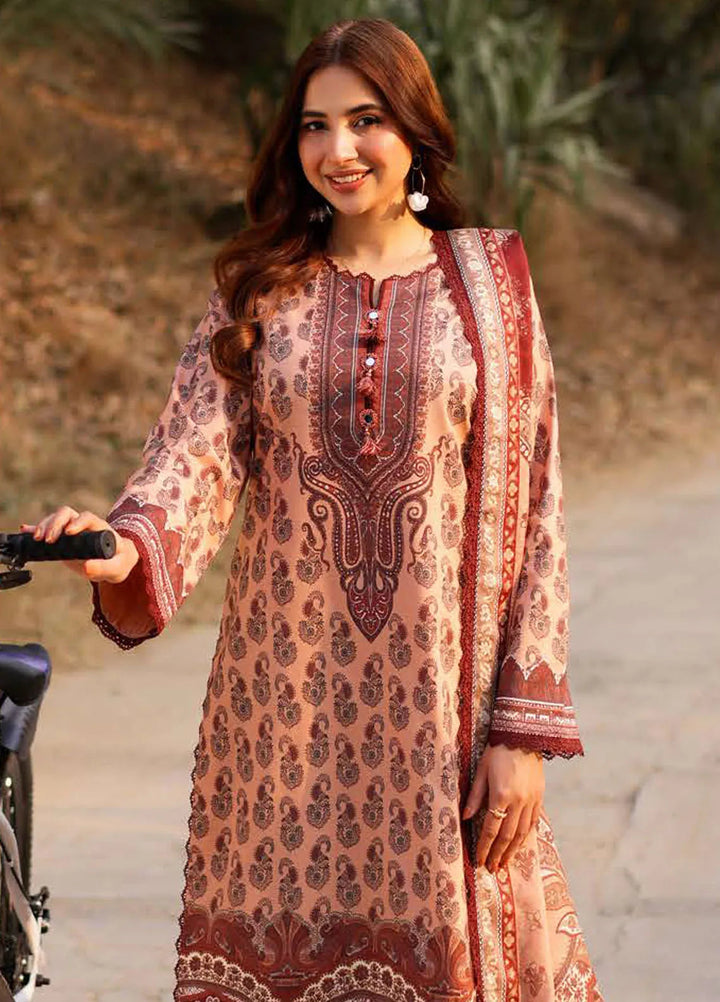 Asim Jofa Printed Lawn Suits Unstitched 3 Piece AJ25P2 AJUUB-18 - Summer Collection