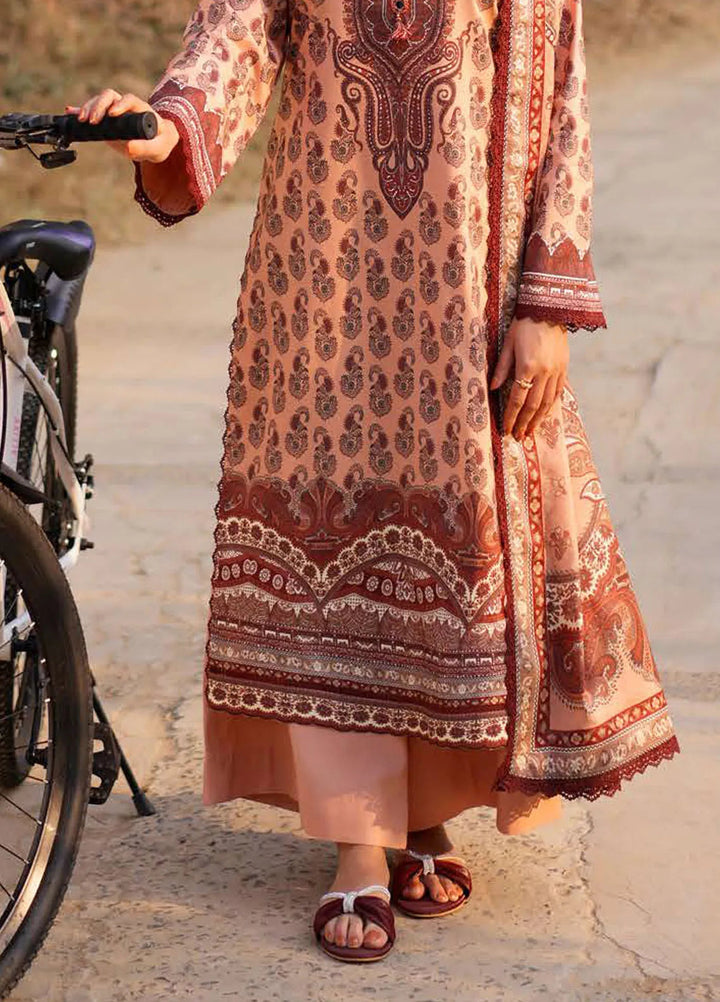 Asim Jofa Printed Lawn Suits Unstitched 3 Piece AJ25P2 AJUUB-18 - Summer Collection