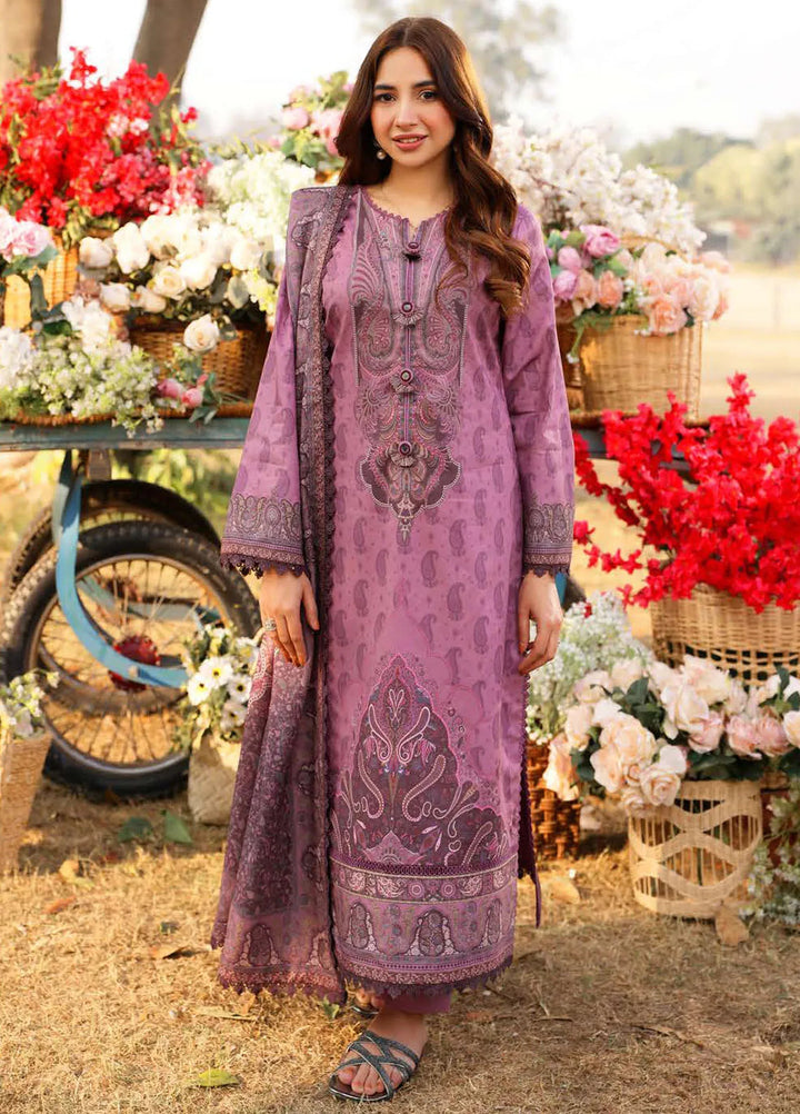 Asim Jofa Printed Lawn Suits Unstitched 3 Piece AJ25P2 AJUUB-19 - Summer Collection