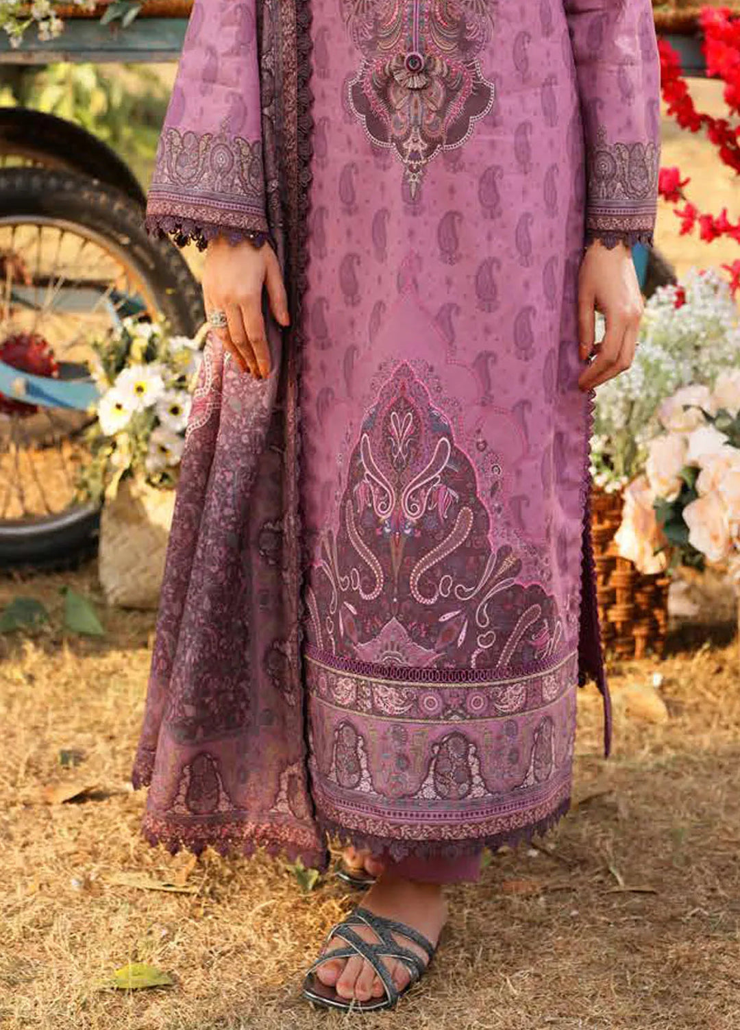 Asim Jofa Printed Lawn Suits Unstitched 3 Piece AJ25P2 AJUUB-19 - Summer Collection