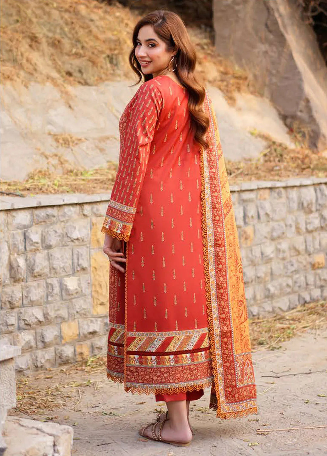 Asim Jofa Printed Lawn Suits Unstitched 3 Piece AJ25P2 AJUUB-20 - Summer Collection