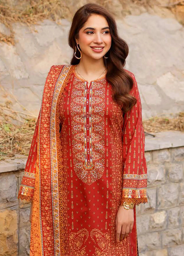 Asim Jofa Printed Lawn Suits Unstitched 3 Piece AJ25P2 AJUUB-20 - Summer Collection