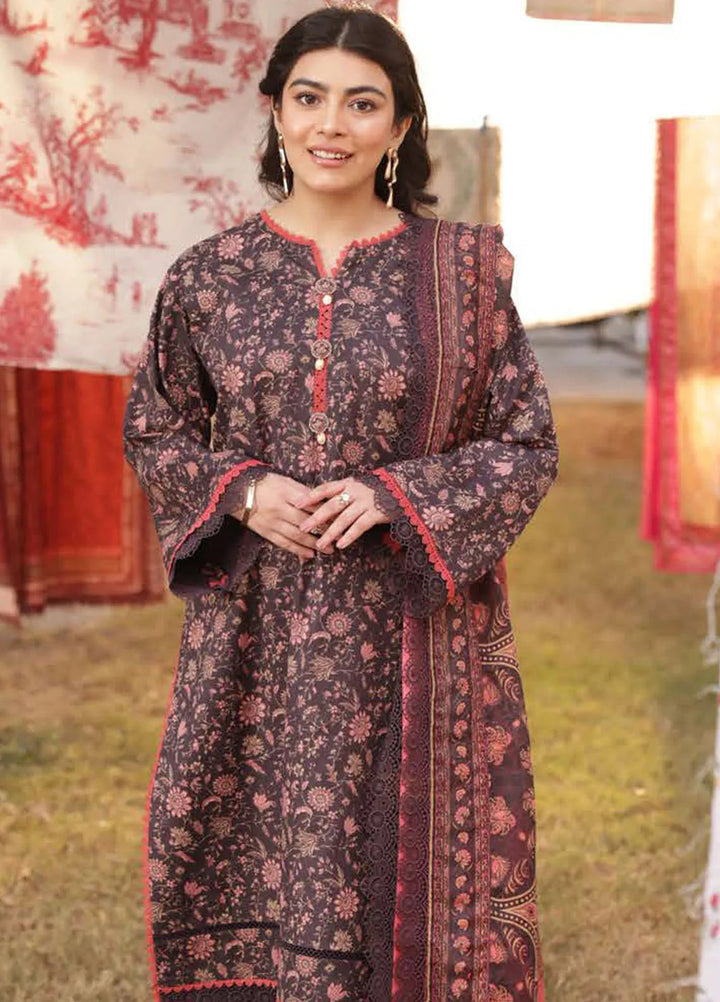 Asim Jofa Printed Lawn Suits Unstitched 3 Piece AJ25P3 AJUBJ-18 - Summer Collection