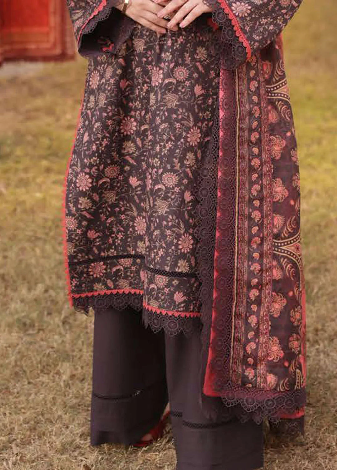Asim Jofa Printed Lawn Suits Unstitched 3 Piece AJ25P3 AJUBJ-18 - Summer Collection