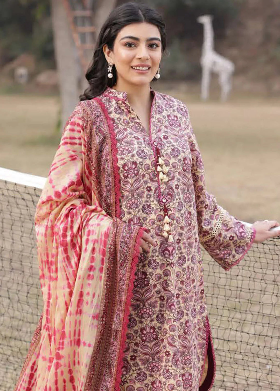 Asim Jofa Printed Lawn Suits Unstitched 3 Piece AJ25P3 AJUBJ-21 - Summer Collection