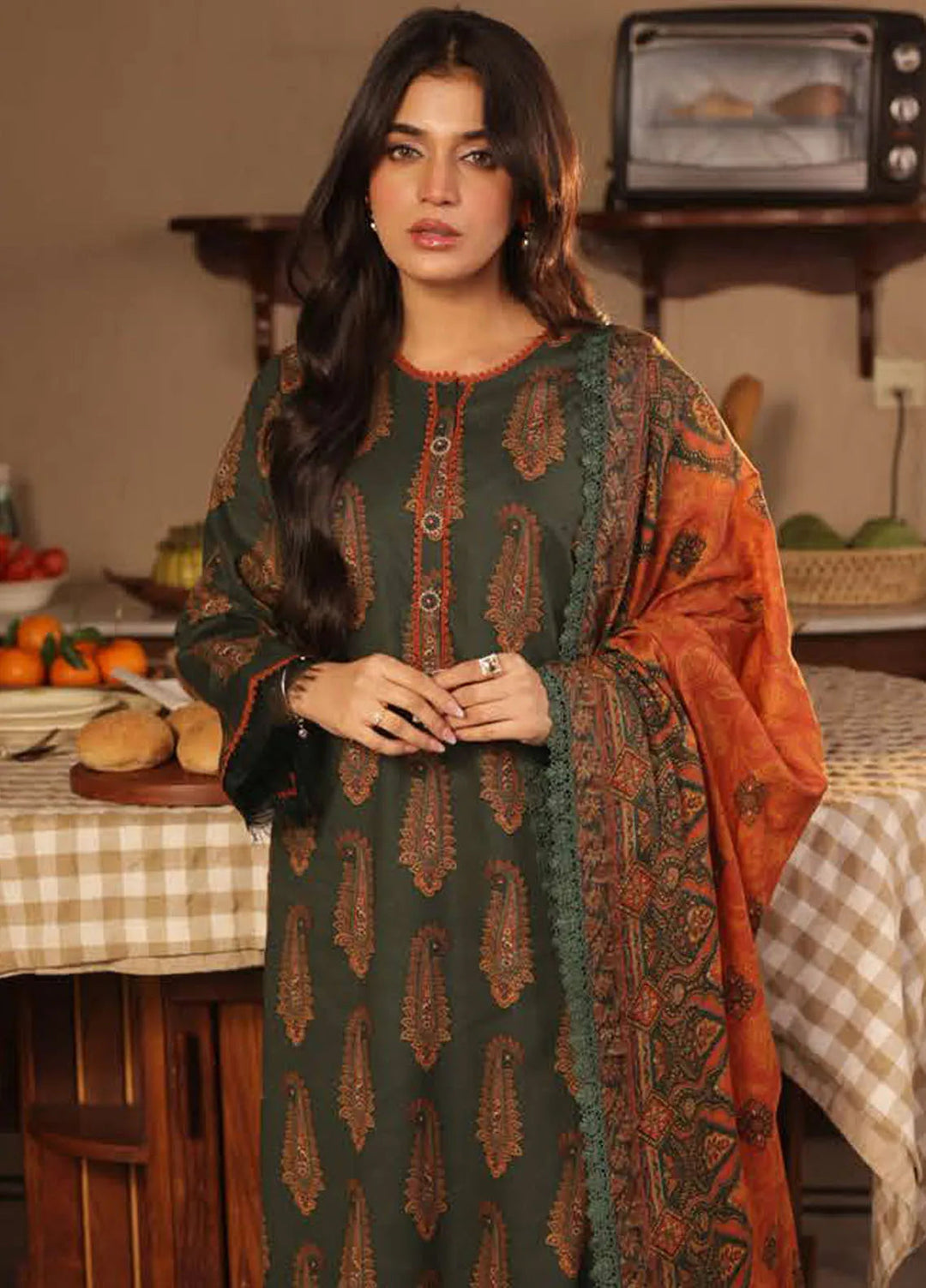 Asim Jofa Printed Lawn Suits Unstitched 3 Piece AJ25P3 AJUBJ-22 - Summer Collection